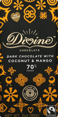 Divine Chocolate Choc Bar Drk Mngo Ccnt - 3 Oz - Image 2