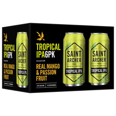 Saint Archer Beer Tropical Indian Pale Ale Craft Can - 6-12 Fl. Oz.