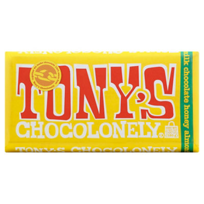 Tonys Chocolonely Bar Choc Mlk Hny Almnd - 6.35 Oz