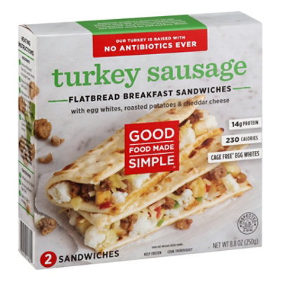 Good Food Made Simple Flatbread Turkey Sausage Egg - 8.8 Oz