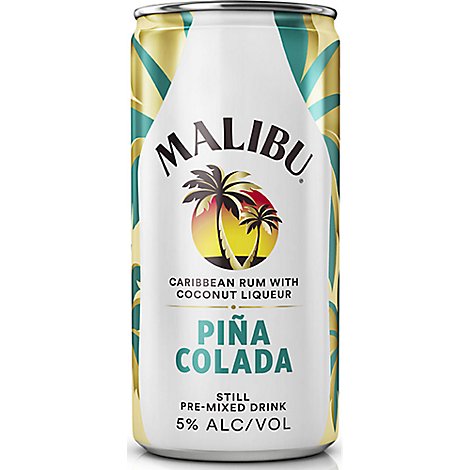 Malibu Pina Colada Ready To Drink Cocktail Cans - 4-200 Ml