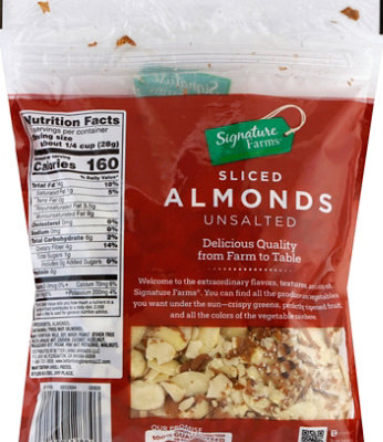 Signature Select/Farms Unsalted Sliced Almonds - 10 Oz - Image 3