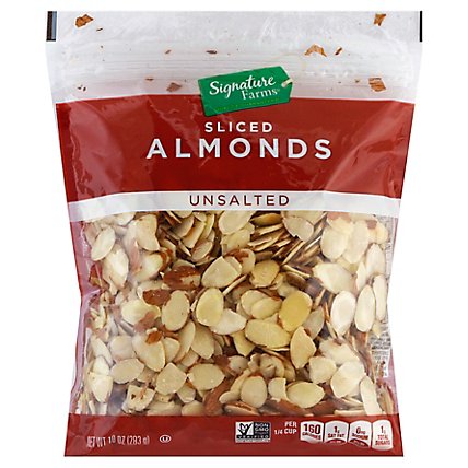 Signature Farms Almonds Sliced Unsalted - 10 Oz - Image 1
