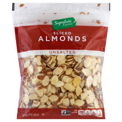 Signature Farms Almonds Sliced Unsalted - 10 Oz