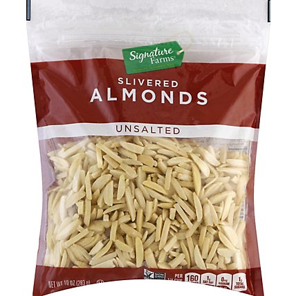 Signature Farms Almonds Slivered Unsalted - 10 Oz - Image 2