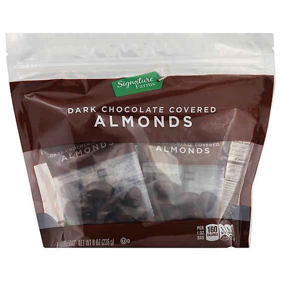 Signature Farms Dark Chocolate Almonds Multipack - 8-1 Oz