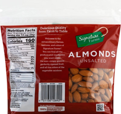 Signature Select/Farms Unsalted Raw Almonds - 16 Oz - Image 4