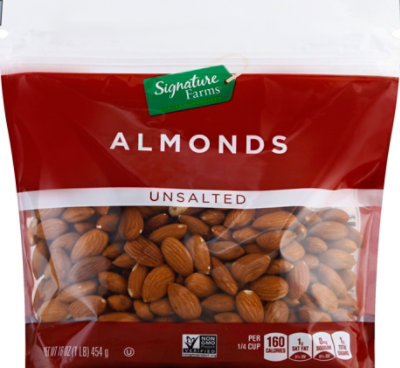 Signature Select/Farms Unsalted Raw Almonds - 16 Oz - Image 2