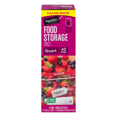 Signature SELECT Bags Food Storage Quart Value Pack - 42 Count - Image 3