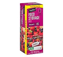 Signature Select Bags Food Storage Quart Value Pack - 42 Count