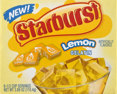 Starburst Gelatin Lemon 6 Serve - 3.94 Oz - Image 2