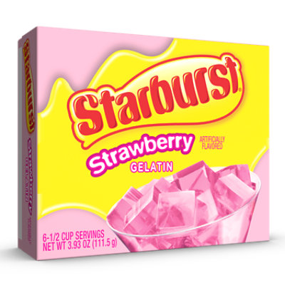 Starburst Gelatin Strawberry 6 Serve - 3.94 Oz