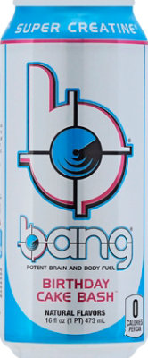 Bang Energy Drink Birthday Cake Bash 16 Fluid Ounce Can - 16 Fl. Oz. - Image 2