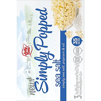 JOLLY TIME Microwave Popcorn Simply Popped Sea Salt Lightly Salted - 9 Oz - Image 6