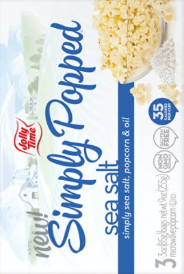 JOLLY TIME Microwave Popcorn Simply Popped Sea Salt Lightly Salted - 9 Oz - Image 6