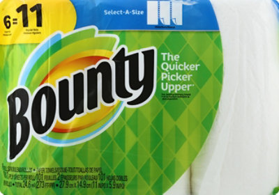 Bounty Paper Towels Select A Size Super Rolls White - 6 Roll - Image 2