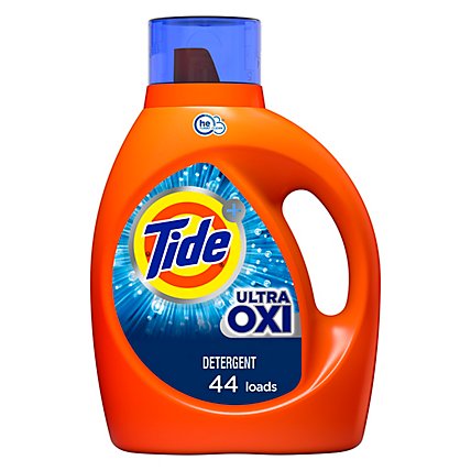 Tide Ultra Oxi Liquid Laundry Detergent HE Compatible 44 Loads - 69 Fl. Oz. - Image 1