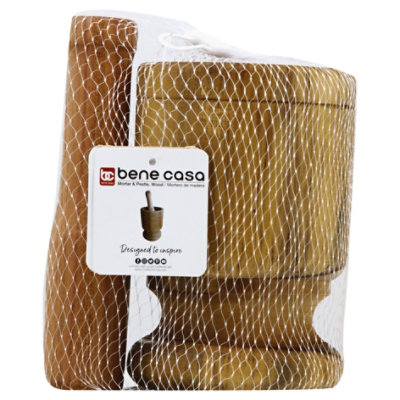 Bene Casa Wood Mortar & Pestle - Each - Image 2