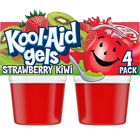 Kool-Aid Gels Gel Snacks Strawberry Kiwi 4 Count - 14 Oz