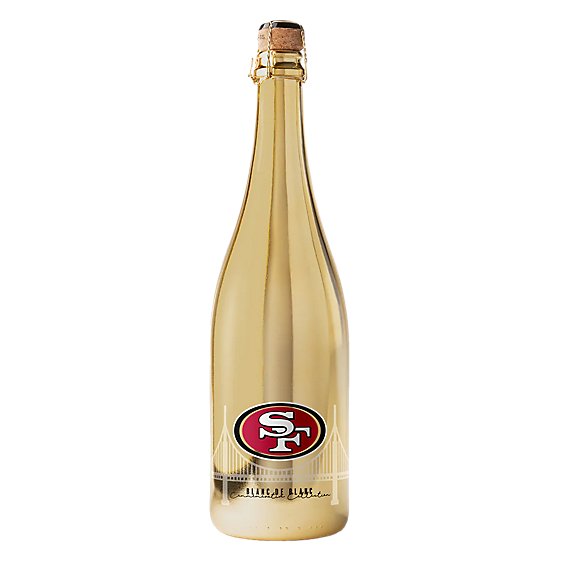 49ers Commemorative Gold Bubbly Wine - 750 Ml
