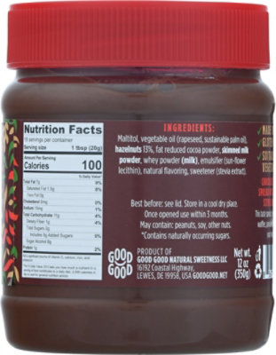 Good Good Spread W Stevia Choc Hzel - 12 Oz - Image 6