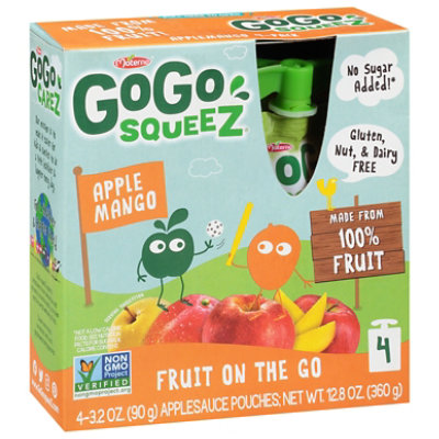 GoGo squeeZ Applesauce On The Go Apple Mango - 4-3.2 Oz - tomthumb