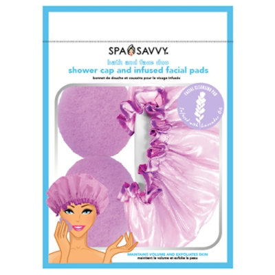 Shower Cap With Infused Facial Pads - Each