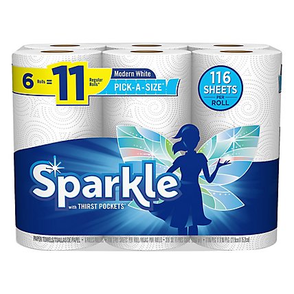 Sparkle Paper Towel Pick A Size Modern White - 6 Roll - Image 3