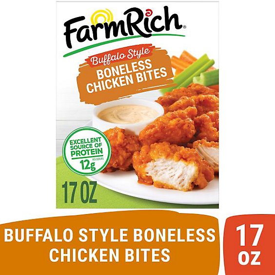 Farm Rich Chicken Bites Boneless Buffalo Style - 17 Oz