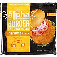 Alpha Foods Burger Patties Plant Based Crispy Chikn - 9 Oz - Image 2