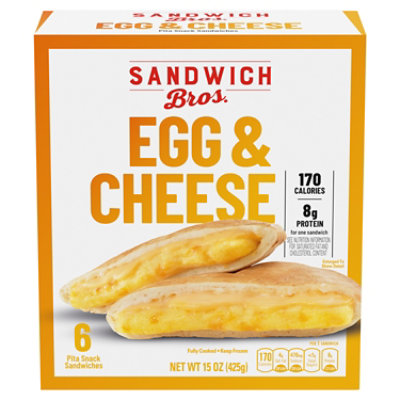 Sandwich Bros Sandwiches Flatbread Pocket Egg & Cheese -6-15 Oz - Image 1