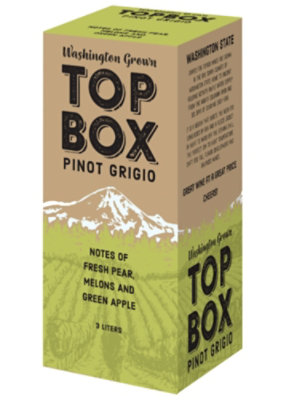 Top Box Pinot Grigio White Box Wine - 3 Liter - Image 2