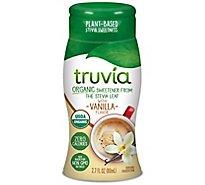 Truvia Organic Zero Calorie Liquid Stevia Vanilla Flavor Sweetener Bottle - 2.7 Fl. Oz.