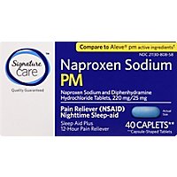 Signature Care Naproxen Sodium PM Caplets - 40 Count - Image 2