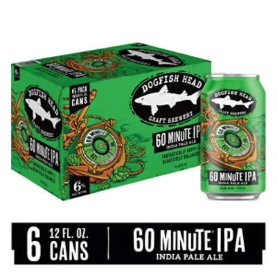 Dogfish Head 60 Minute Ipa Pack In Cans - 6-12 Fl. Oz. - Image 1