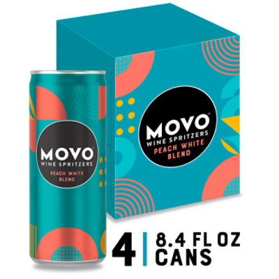 Movo Raspberry Rose Wine Spritzer 5.5% ABV Cans - 4-8.4 Fl. Oz.