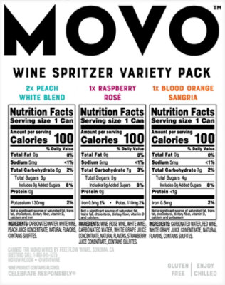 MOVO Wine Spritzers Variety Pack 5.5% ABV Cans - 4-8.4 Oz - Image 6