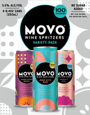 MOVO Wine Spritzers Variety Pack 5.5% ABV Cans - 4-8.4 Oz - Image 2