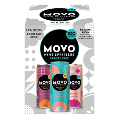 MOVO Wine Spritzers Variety Pack 5.5% ABV Cans - 4-8.4 Oz