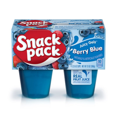 Snack Pack Juicy Gels Berry Blue - 4-3.25 Oz