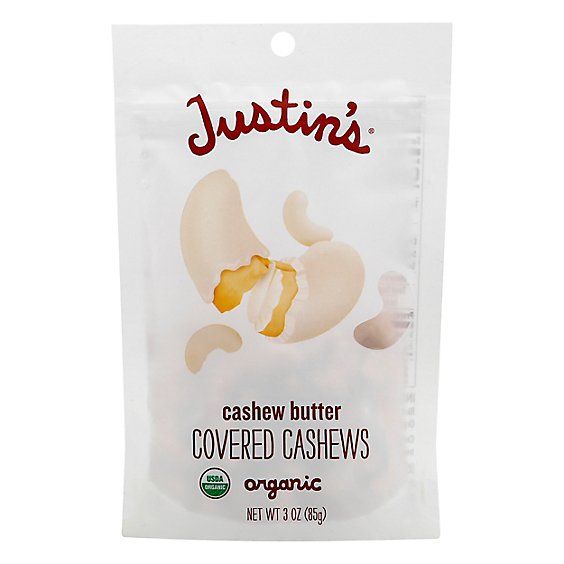 Justins Cashew Butter Covered Cashew Org - 3 Oz