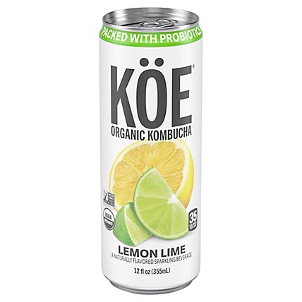 Koe Kombucha Lemon Lime - 12 Fl. Oz. - Image 3
