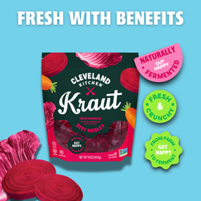 Cleveland Kraut Sauerkraut Beet Red - 16 Oz - Image 6