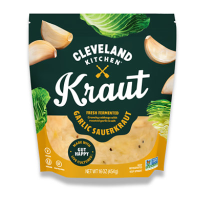 Cleveland Kraut Sauerkraut Roasted Garlic - 16 Oz