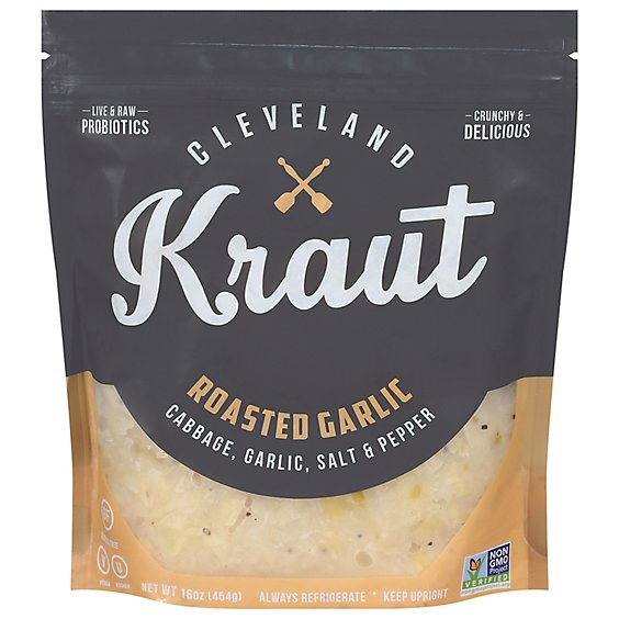 Cleveland Kraut Sauerkraut Roasted Garlic - 16 Oz