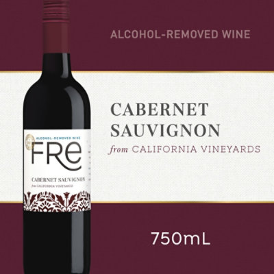 FRE Cabernet Wine Alcohol Removed Sauvignon Red Wine Bottle -  750 Ml - Image 1