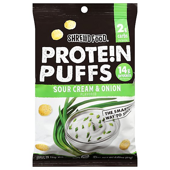 Shrewd Food Crisp Protein Sour Crm Onion - 2.254 Oz