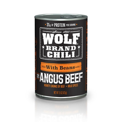 Wolf Brand Angus With Beans Chili - 15 Oz - Image 1