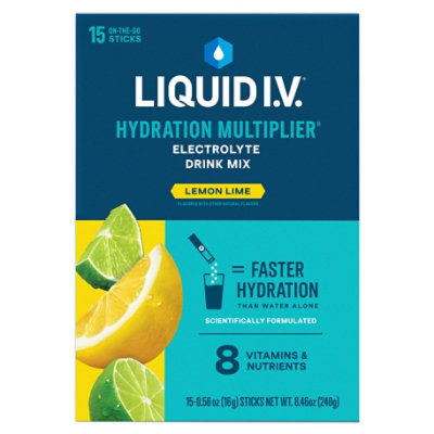 Liquid I.V. Hydration Multiplier Lemon Lime Electrolyte Powder Drink Mix - 15 Count - Image 3