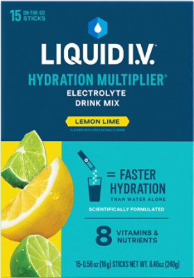 Liquid I.V. Hydration Multiplier Lemon Lime Electrolyte Powder Drink Mix - 15 Count - Image 2